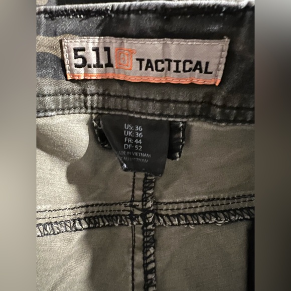 5.11 Tactical Shorts Camo Cotton Canvas Pockets size 36 camouflage EUC - Picture 4 of 13